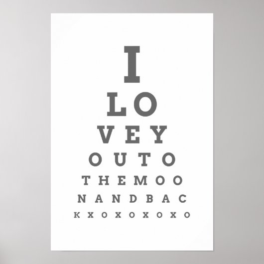 月の目のチャートのポスターにあなたを愛する ポスター (正面)