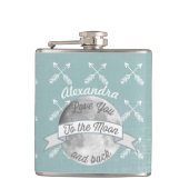 月の矢印にあなたを愛する フラスク (正面)