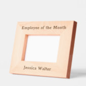 月の社員氏名スタッフの素朴文字 レーザー彫刻フレーム (左)