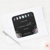 月の神秘的な意図Sevanal jarラベルクリスタル スクエアシール (封筒)