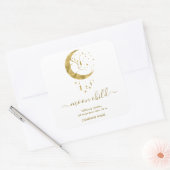 月の神秘的な魔性の天の瓶ラベル スクエアシール (封筒)