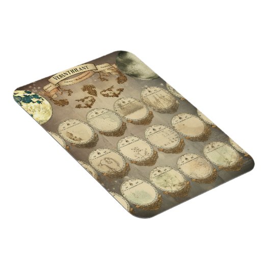 月の神秘的な – 月のアンティークのフェーズ マグネット (右側)