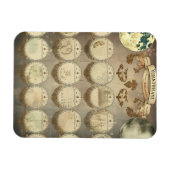 月の神秘的な – 月のアンティークのフェーズ マグネット (横)