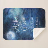 月の空の月の新郎の母に引用文 シェルパブランケット (正面(横))