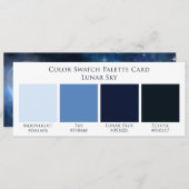 月の空の月の色結婚見本パレットカード (正面/裏面)