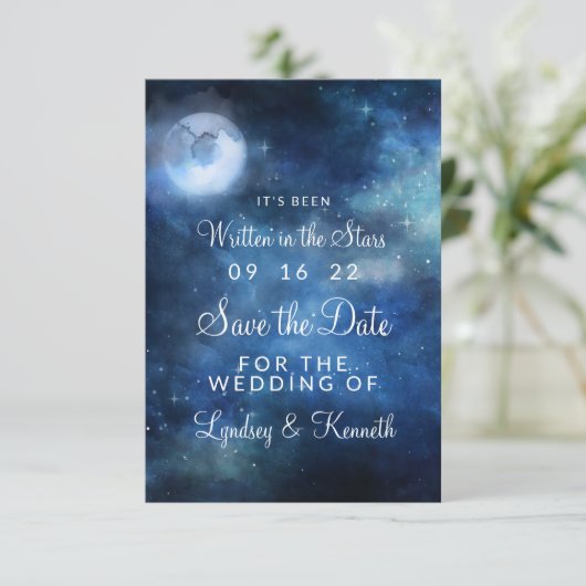 月の空の満月が星書の中で星を見る セーブザデート (スタンド正面)