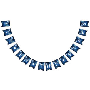 月の空の満月それが星の結婚中 バンティングフラッグ