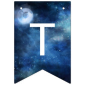 月の空の満月それが星の結婚中 バンティングフラッグ (第2の旗)