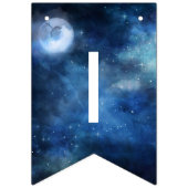 月の空の満月それが星の結婚中 バンティングフラッグ (第1の旗)