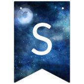 月の空の満月それが星の結婚中 バンティングフラッグ (第3の旗)