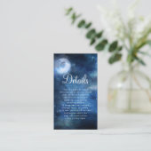 月の空の満月の天の星の結婚詳細 エンクロージャーカード (スタンド正面)