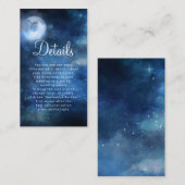 月の空の満月の天の星の結婚詳細 エンクロージャーカード (正面/裏面)