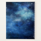 月の空の満月の天の銀河系の計結婚画 プランナー手帳 (裏面)