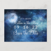 月の空の満月の天の銀河系日付を保存 案内ポストカード (正面)