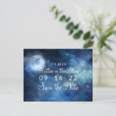 月の空の満月の天の銀河系日付を保存 案内ポストカード (スタンド正面)