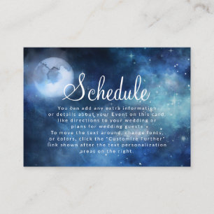 月の空の満月の天結婚のスケジュール エンクロージャーカード