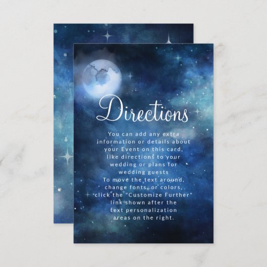 月の空の満月の天結婚の方向 エンクロージャーカード (正面/裏面)