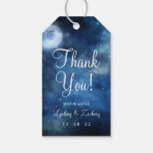 月の空の満月の天結婚星の感謝 ギフトタグ (裏面)