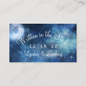 月の空の満月の星の予約結婚席 プレイスカード (裏面)