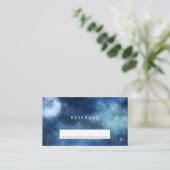 月の空の満月の星の予約結婚席 プレイスカード (スタンド正面)