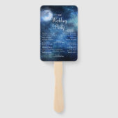 月の空の満月の星の式結婚プログラム ハンドファン (裏面)