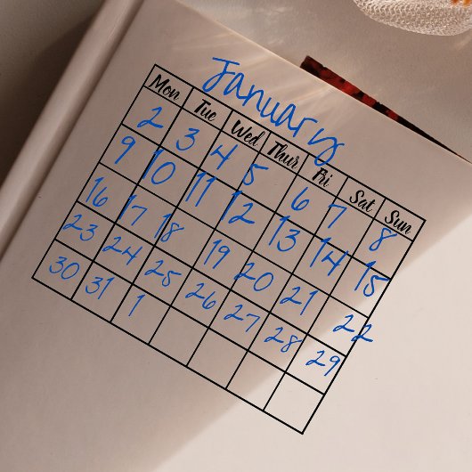 月の空白のテンプレート行頭文字 ラバースタンプ