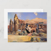 月の第1四半期の風景ポール・ナッシュ ポストカード (正面/裏面)