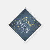 月の紙にナプキンベイビーシャワースターズ金ゴールド スタンダードカクテルナプキン (角)