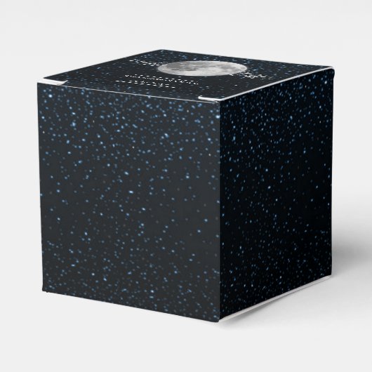 月の結婚式の引き出物箱 フェイバーボックス (正面サイド)