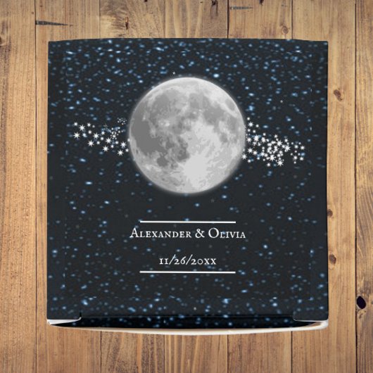 月の結婚式の引き出物箱 フェイバーボックス