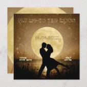 月の結婚式招待状に私を飛ばして下さい 招待状 (正面/裏面)