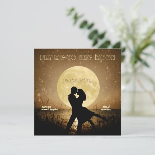 月の結婚式招待状に私を飛ばして下さい 招待状 (スタンド正面)