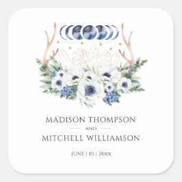 月の結晶の花ボホ形而上学的結婚な スクエアシール