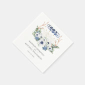 月の結晶の花ボホ形而上学的結婚な スタンダードカクテルナプキン (角)