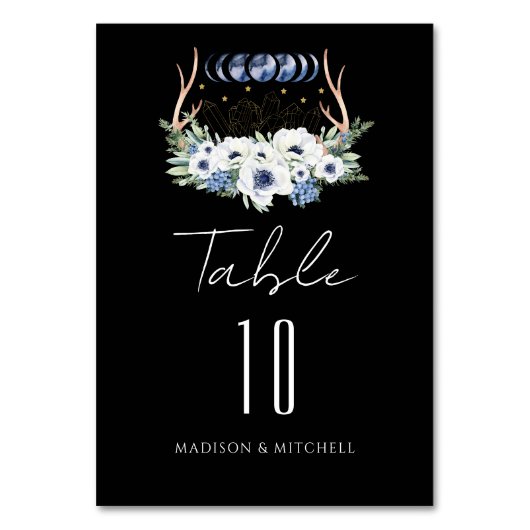 月の結晶の花ボホ形而上学的結婚な テーブルナンバー (正面)