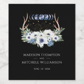 月の結晶の花ボホ形而上学的結婚な ワインラベル (シングルラベル)