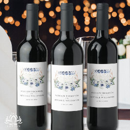 月の結晶の花ボホ形而上学的結婚な ワインラベル