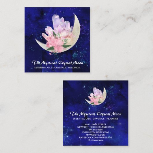 *~*月の結晶フローラBouque Cosmic  スクエア名刺 (正面/裏面)