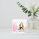 *～*月の結晶宇宙ルナ女神金ゴールド線 スクエア名刺 (スタンド正面)