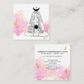 *～*月の結晶宇宙ルナ女神黒金ゴールド スクエア名刺 (正面/裏面)