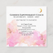 *～*月の結晶宇宙ルナ女神黒金ゴールド スクエア名刺 (裏面)