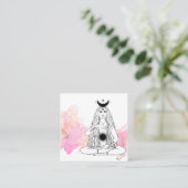 *～*月の結晶宇宙ルナ女神黒金ゴールド スクエア名刺 (スタンド正面)