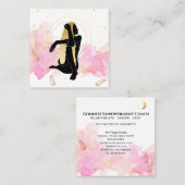 *～*月の結晶宇宙金ゴールド黒女神 スクエア名刺 (正面/裏面)