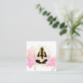 *～*月の結晶宇宙黒女神金ゴールド線  スクエア名刺 (スタンド正面)