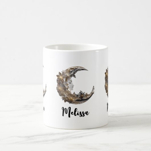 月の美しい顔 コーヒーマグカップ (中央)