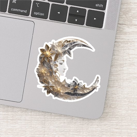 月の美しい顔 シール (詳細)