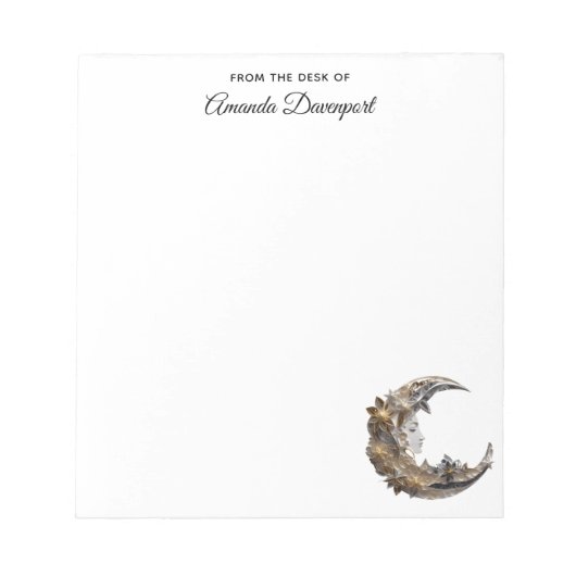 月の美しい顔 ノートパッド (正面)