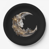 月の美しい顔 ペーパープレート (正面)