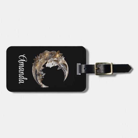 月の美しい顔 ラゲッジタグ (正面横)