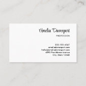 月の美しい顔 名刺 (裏面)